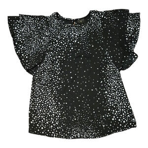 Worthington Small Short Flutter Sleeve Shirt